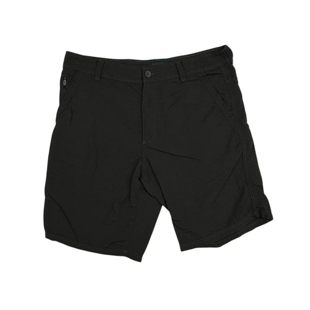 Outdoor Life Cargo Shorts Men 36 Black Hiking Utility Lightweight Nylon